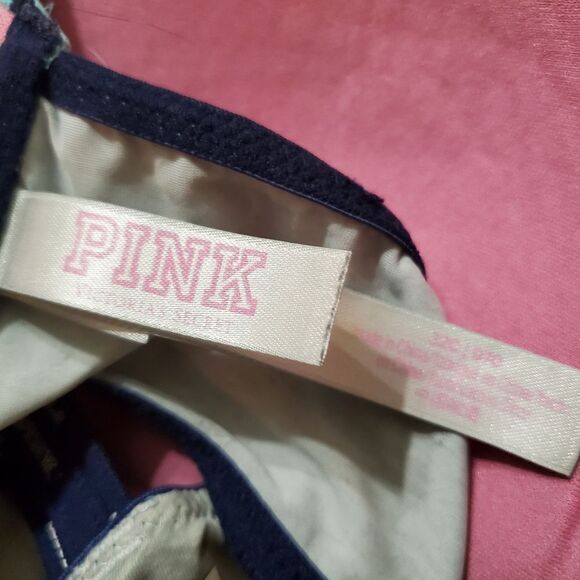 Pink Victoria's Secret Wear Everywhere Blue & Gray Push-Up Bra (32C) - Picture 5 of 5